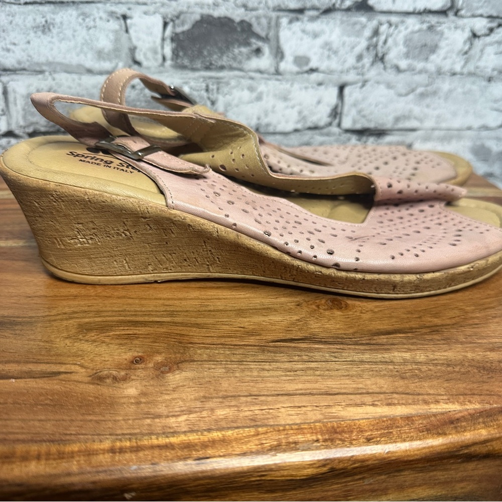 EUC Spring Step Women's Pink Perforated Wedges Size 11 US / 42 UK - Picture 6 of 14